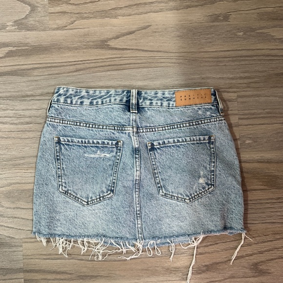 PACSUN Light Blue Denim Mini Skirt Woman’s Size 24 - Picture 2 of 3